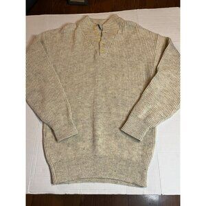 VTG-L.L. Bean Mens-L tall-beige, High Trek Yarn, made in USA grandpa  Sweater